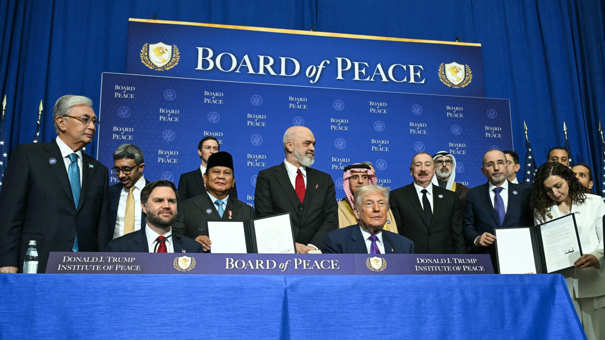 Inaugural Board of Peace Meeting at the Donald J. Trump Peace Institute
